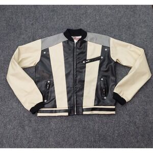 Ferris Bueller Jacket Cosplay Boys XL Colorblock Faux Leather Halloween Costume